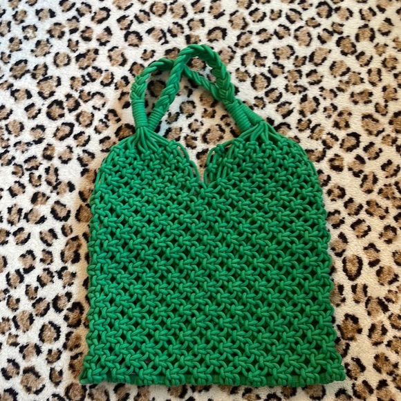 Bags Green Jcrew Rope Bag Poshmark